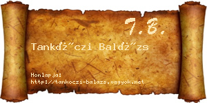 Tankóczi Balázs névjegykártya