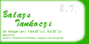 balazs tankoczi business card